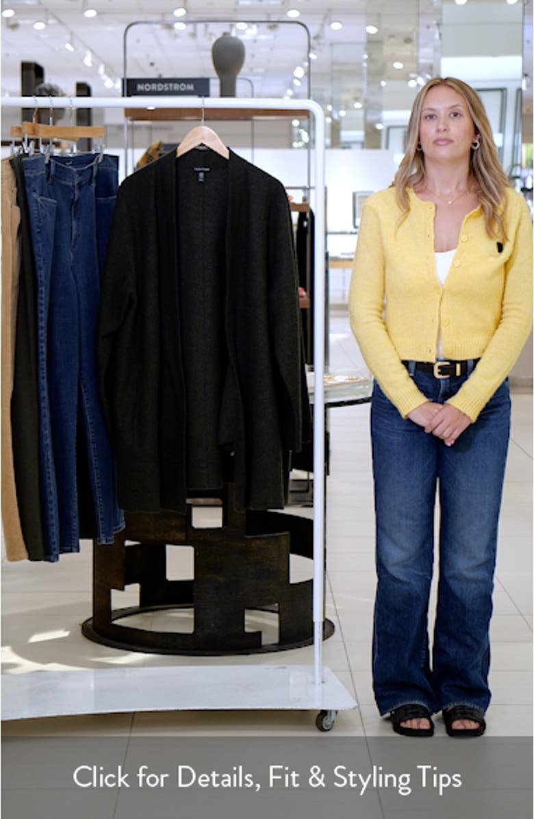 High Collar Open Front Boiled Wool Jacket, sales video thumbnail