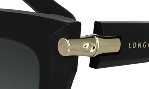 Longchamp Roseau 50mm Gradient Cat Eye Sunglasses In Black