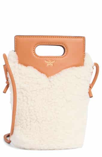 MCM Diamond Genuine Shearling Crossbody Bag