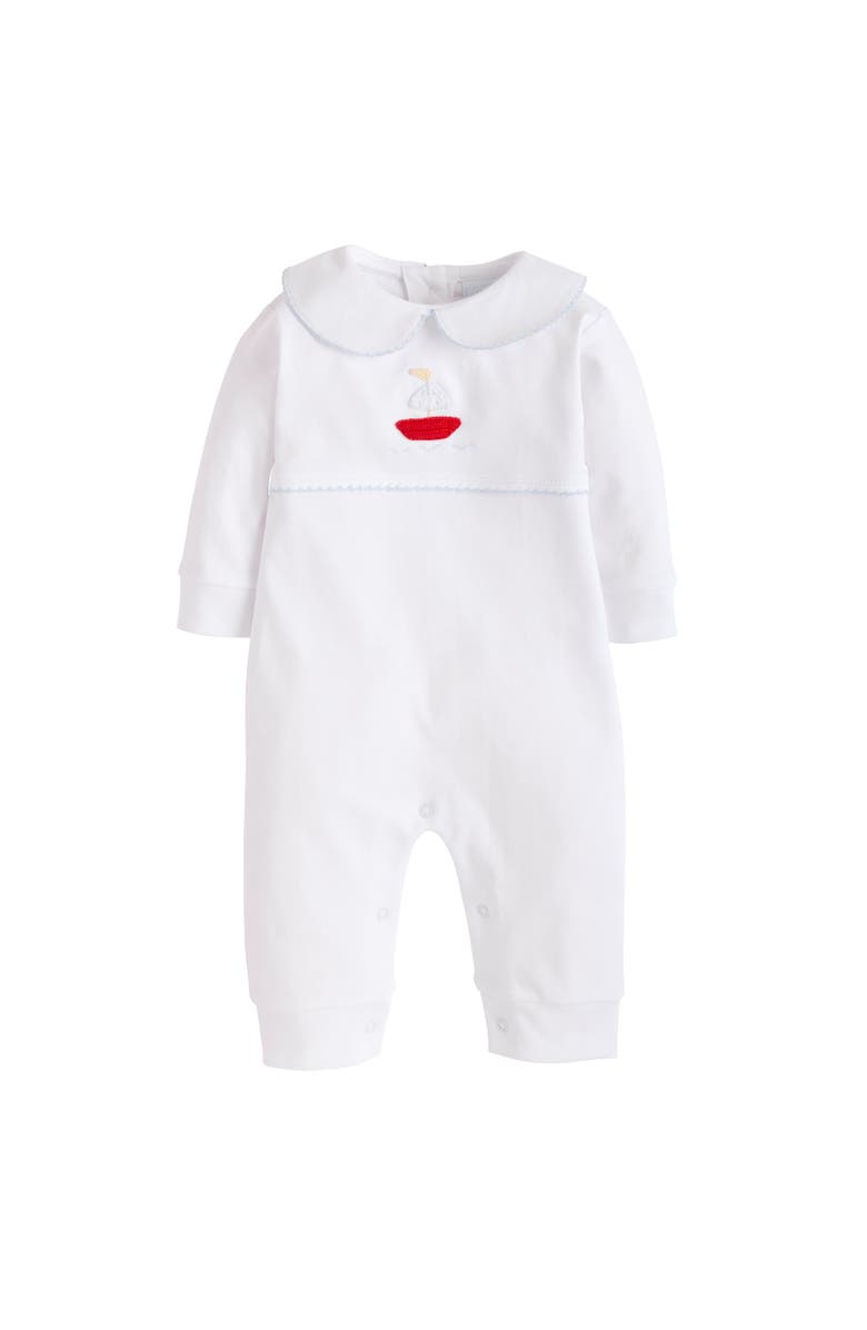 Little English Kids' Crochet Playsuit, Main, color, Sailboat