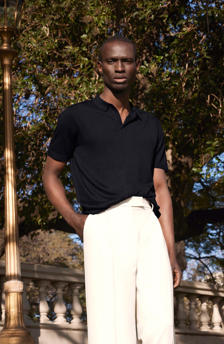 Italic Elliot Featherlight Short Sleeve Polo Shirt, Alternate, color, 