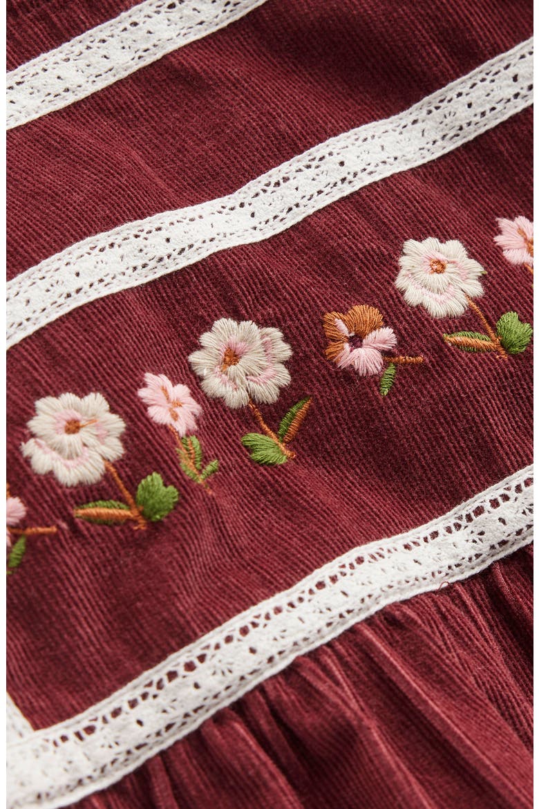 Kids' Embroidered Lace Cotton Top, Alternate, color, CHESTNUT EMBROIDERY