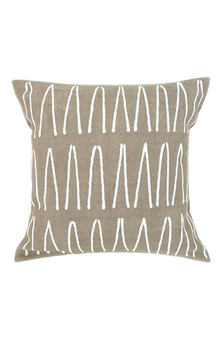 Mbare Sadza Lines Pillow Cover - Savanna Beige 18", Main, color, Beige