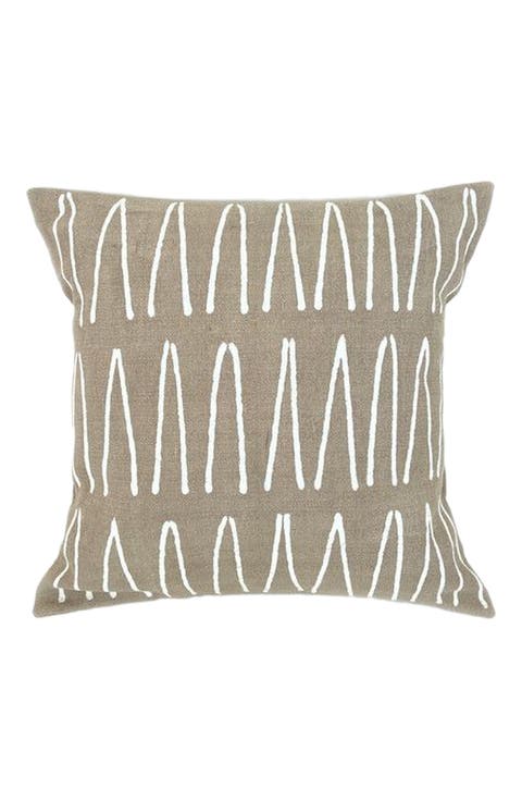Sadza Lines Pillow Cover - Savanna Beige 18"