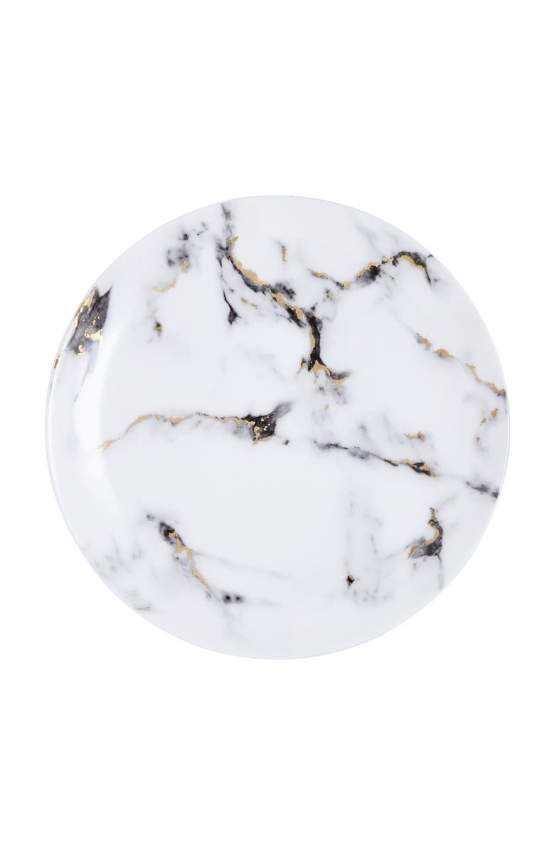 Prouna Marble Venice Fog Dinner Plate, Main, color, White