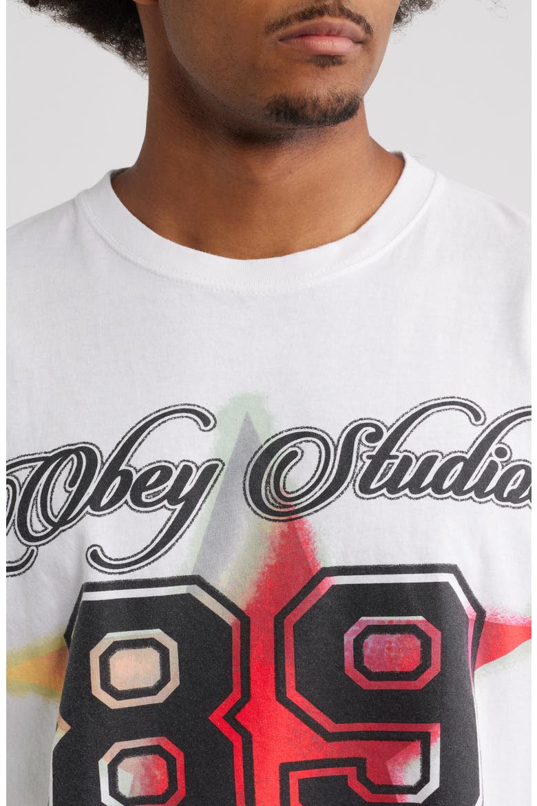 Varsity Star Graphic T-shirt, Alternate, color, WHITE