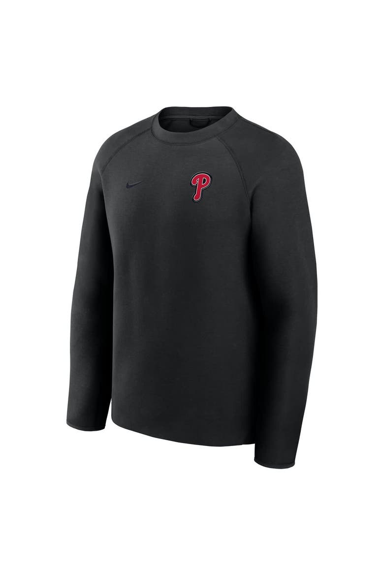 Men's Nike Black Philadelphia Phillies Tech Fleece Raglan Sweatshirt, Alternate, color, Black