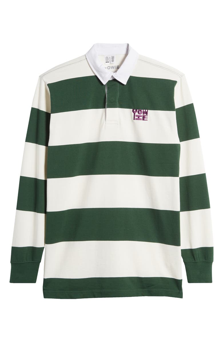 YOWIE Rugby Stripe Long Sleeve Cotton Polo, Alternate, color, 