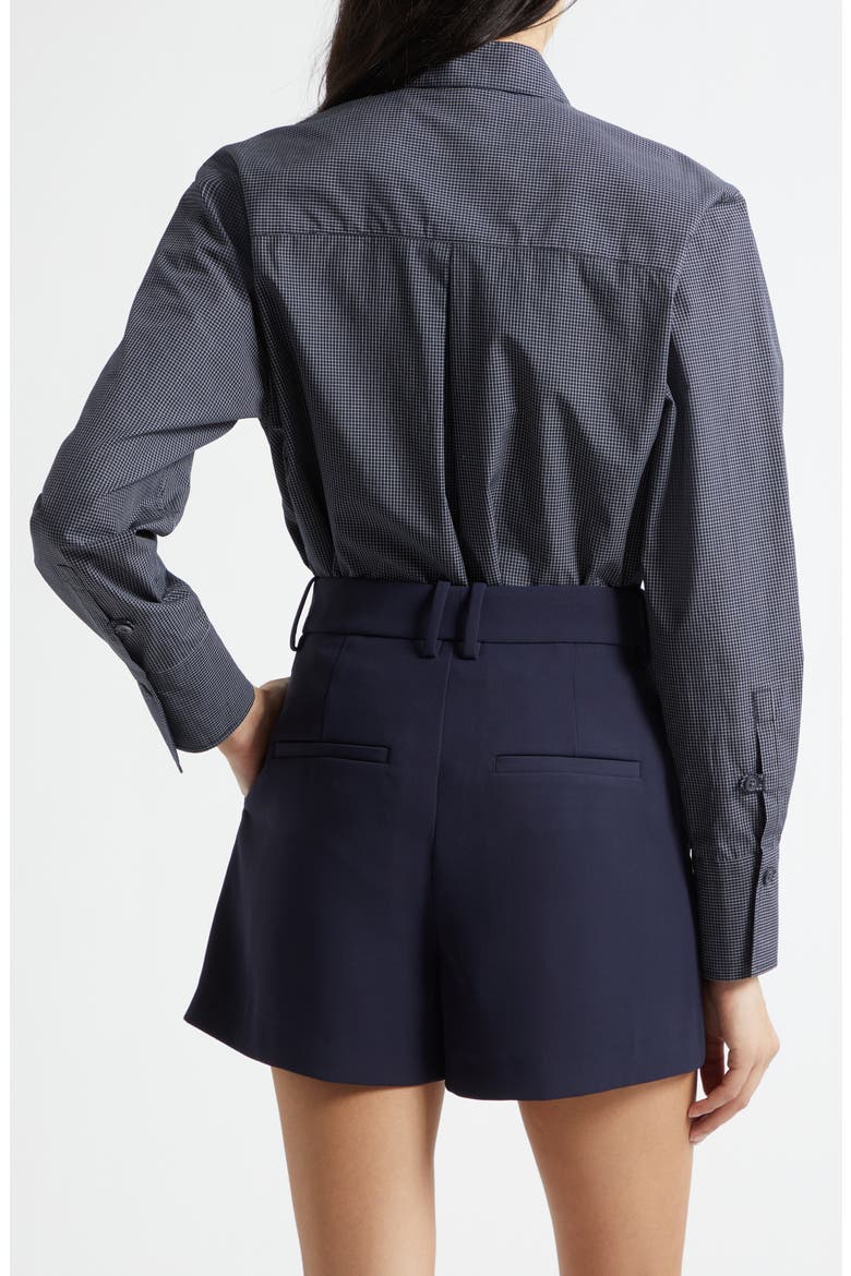 Micro Grid Cotton Button-Up Shirt, Alternate, color, TWILIGHT/ OFF WHITE