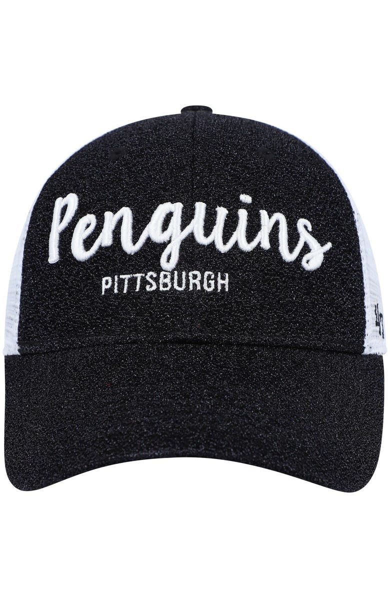 '47 Women's '47 Black/White Pittsburgh Penguins Encore MVP Trucker Snapback Hat, Alternate, color, Black