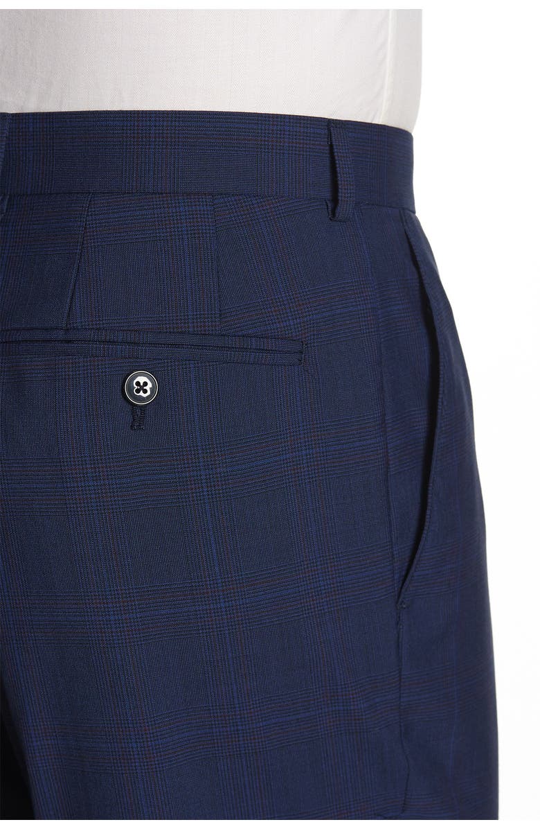 Vince Camuto Navy Plaid Slim Fit 2-Piece Suit, Alternate, color, 