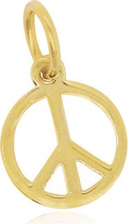 The Lovery Fine Jewelry Mini Gold Peace Charm