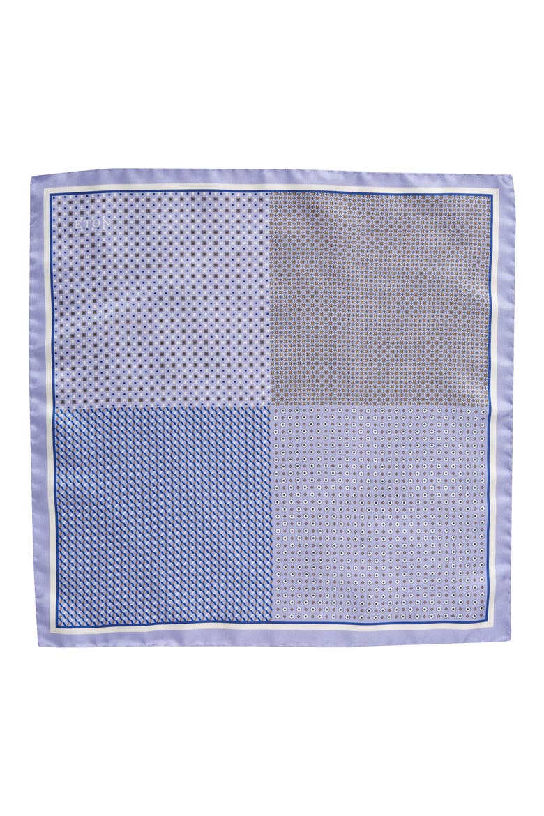 Quadrant Silk Pocket Square, Alternate, color, PURPLE