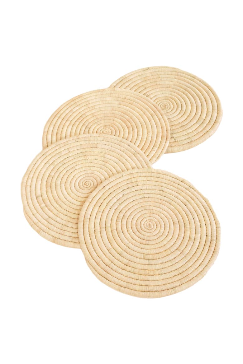 Natural Raffia Placemat - Set of 4, Main, color, Natural