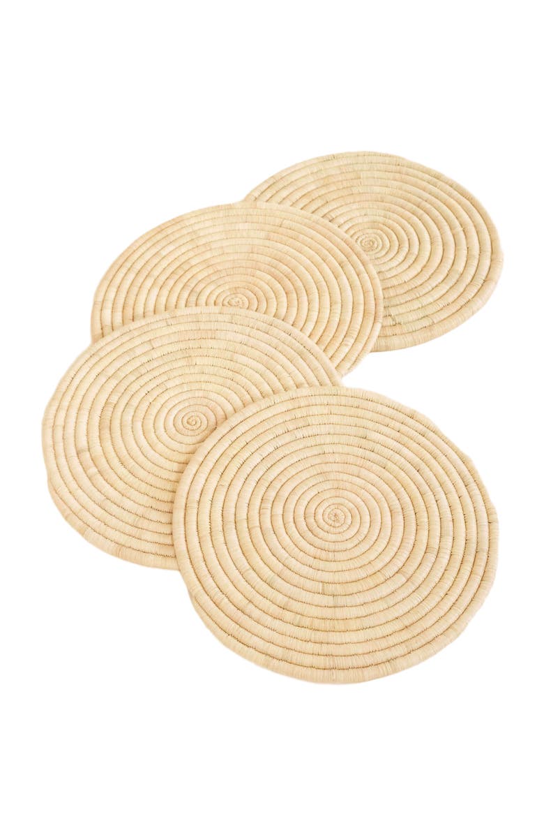 indego africa Natural Raffia Placemat - Set of 4, Main, color, Natural