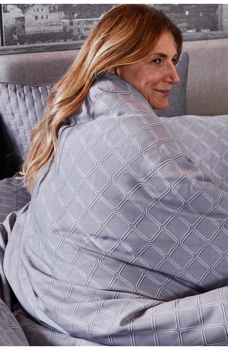 BedVoyage Cooling 100% Viscose Duvet Cover Set - Soft, Breathable Sleep, Alternate, color, Geo