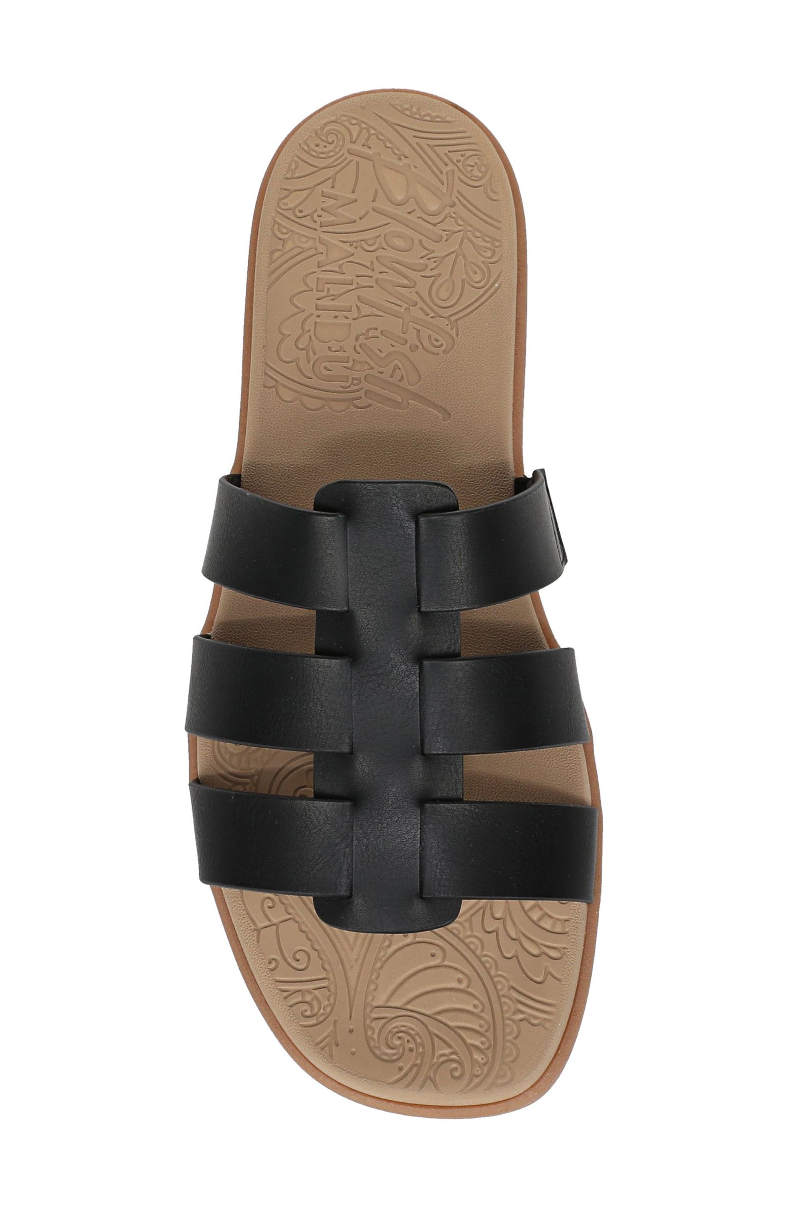 Blowfish Malibu Jellyfish Slide Sandal, Alternate, color, Black Faux Leather