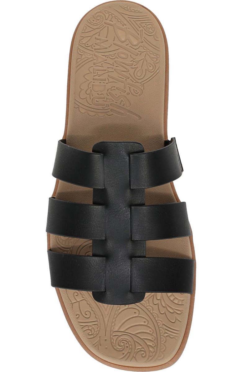 Blowfish Malibu Jellyfish Slide Sandal, Alternate, color, Black Faux Leather