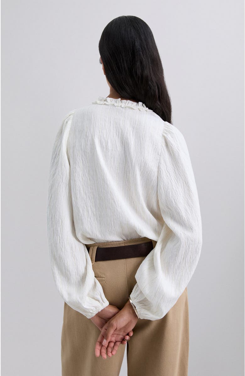 Scalpers Lurex Stripes Shirt, Alternate, color, Offwhite