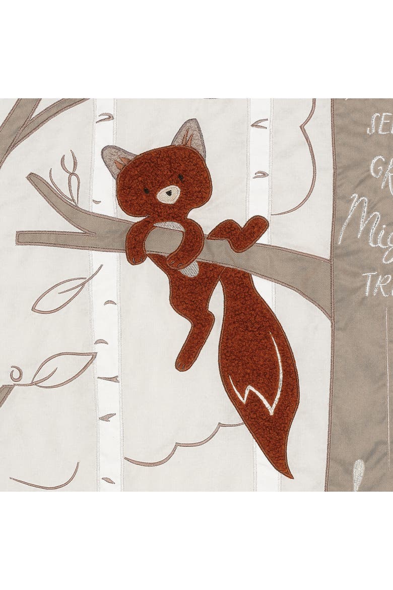 Treetop Fox Woodland Tree Nursery 3-Piece Baby Crib Bedding Set, Alternate, color, Brown