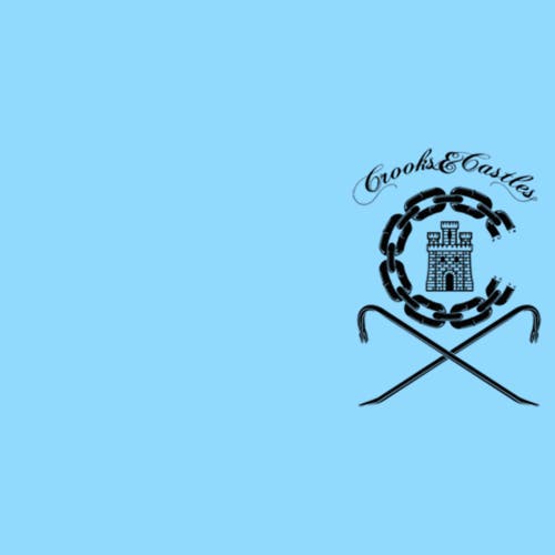 Crooks & Castles Ancient Tower Badge  Graphic T-shirt In Light Blue