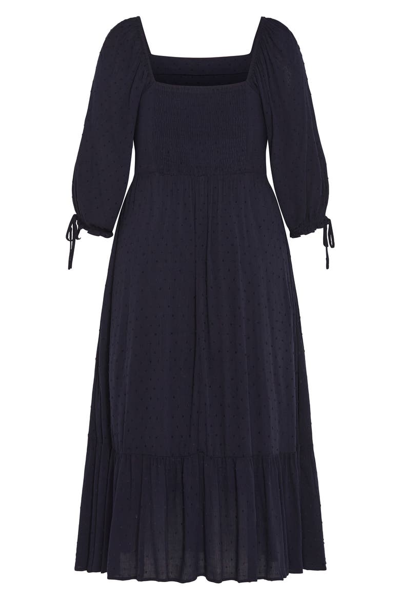 The Ally Clip Dot Maxi Dress, Alternate, color, DARK BLUE