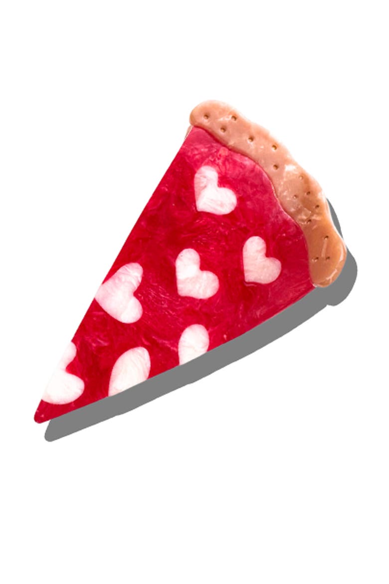 Pizza Slice Claw Clip, Main, color, RED