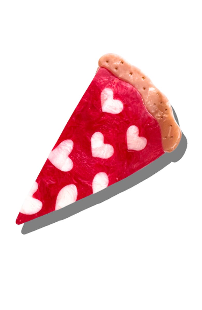 Solar Eclipse Pizza Slice Claw Clip, Main, color, Red