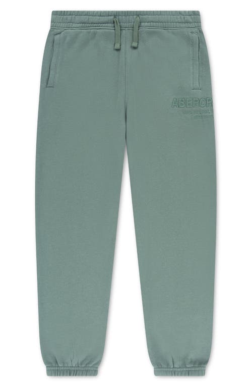 Abercrombie Kids Kids' Loose Cotton Blend Fleece Sweatpants In Green