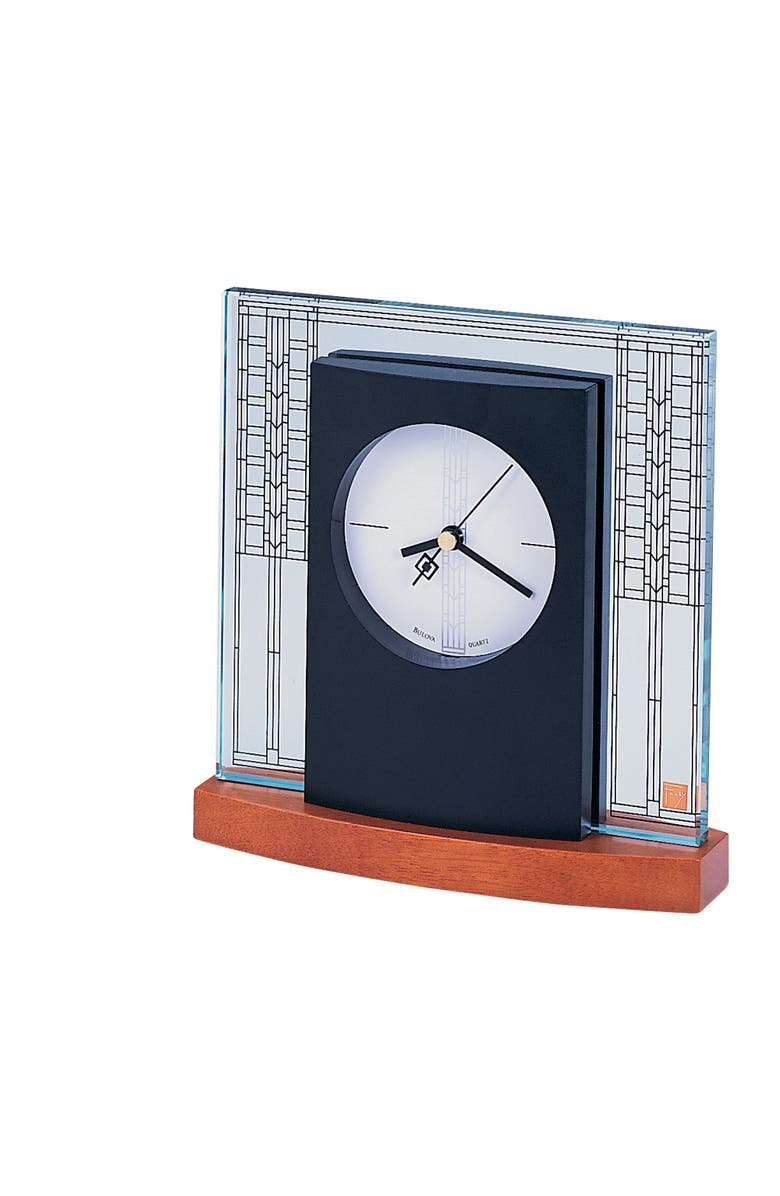 Bulova Clocks Glasner House Clock, Main, color, Black Cherry