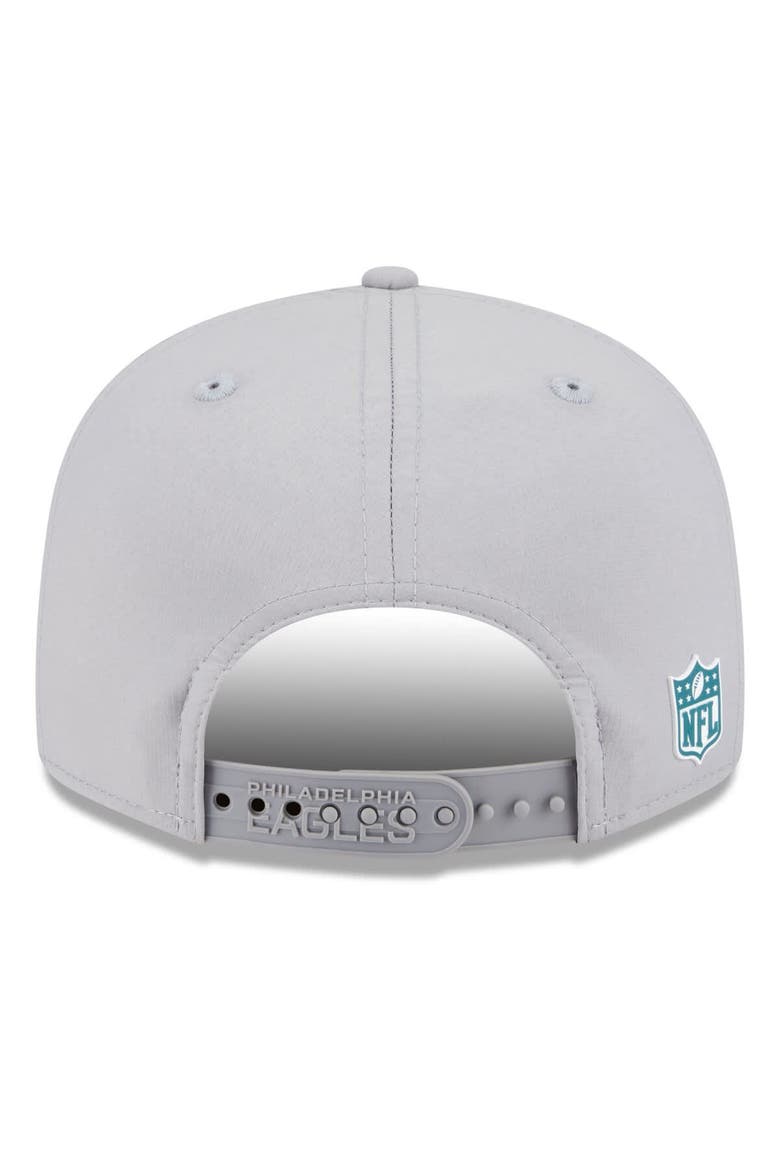 Men's New Era Gray Philadelphia Eagles 2025 Sideline  Split Panel 9FIFTY Snapback Hat, Alternate, color, Gray