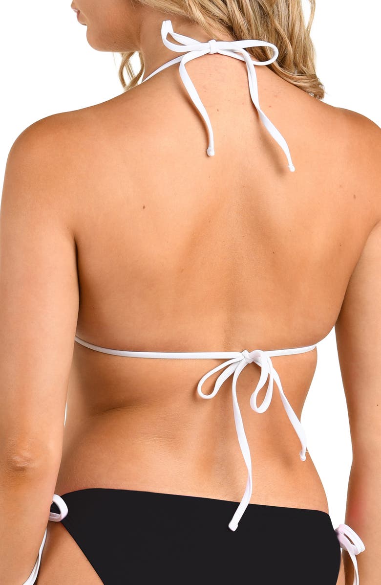 Citrus Solid Triangle Bikini Top, Alternate, color, Black