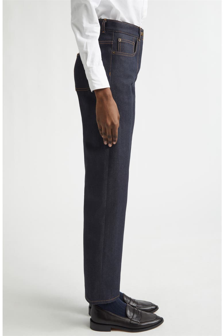 Straight Leg Selvedge Denim Jeans, Alternate, color, NAVY