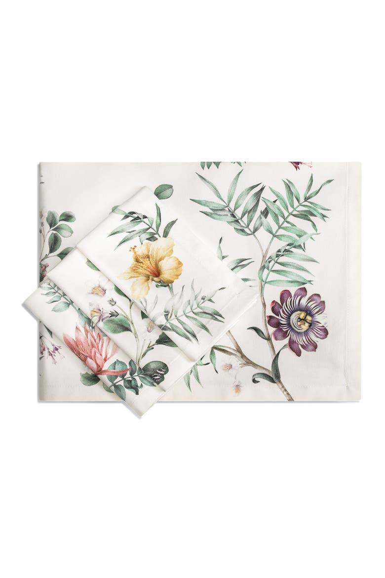Alfabia Tablecloth, Alternate, color, White