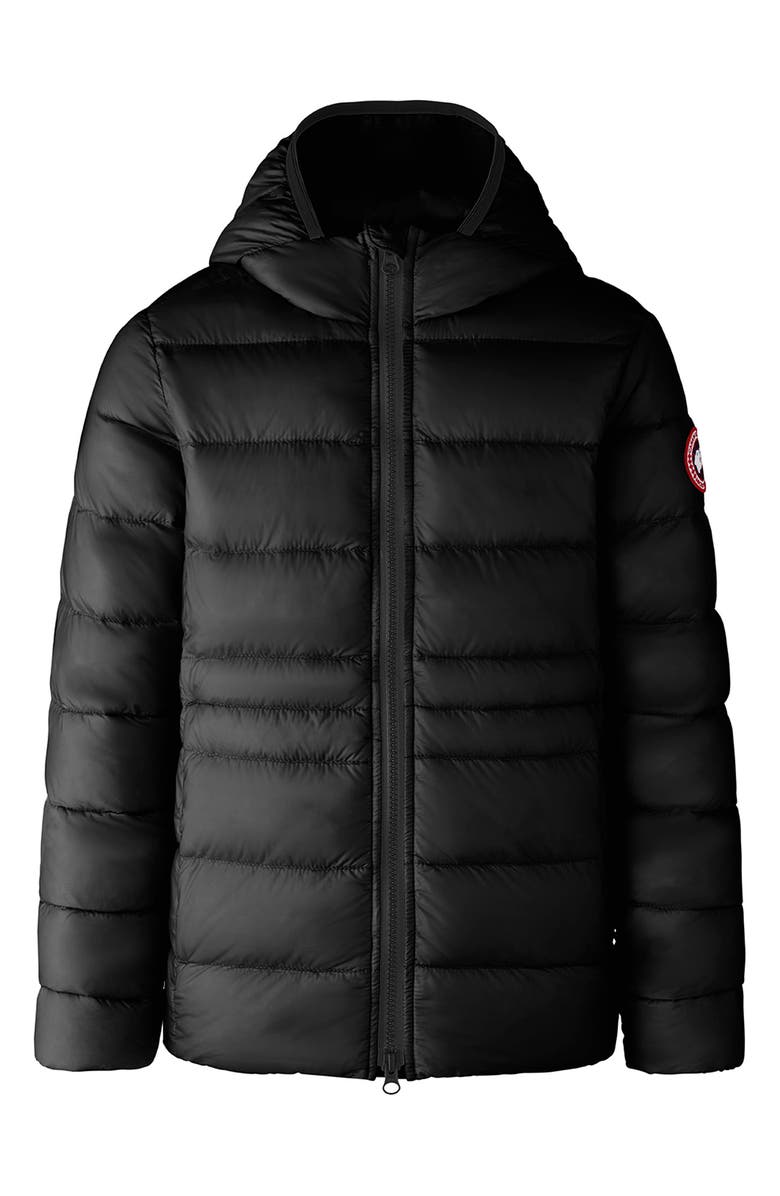 Canada Goose Kids' Cypress Packable Hooded 750-Fill-Power Down Puffer Jacket, Main, color, Black