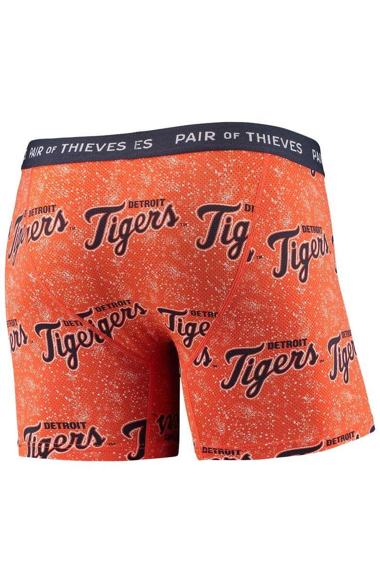 Pair of Thieves Men's Pair of Thieves Orange/Navy Detroit Tigers Super Fit 2-Pack Boxer Briefs Set, Alternate, color, Orange