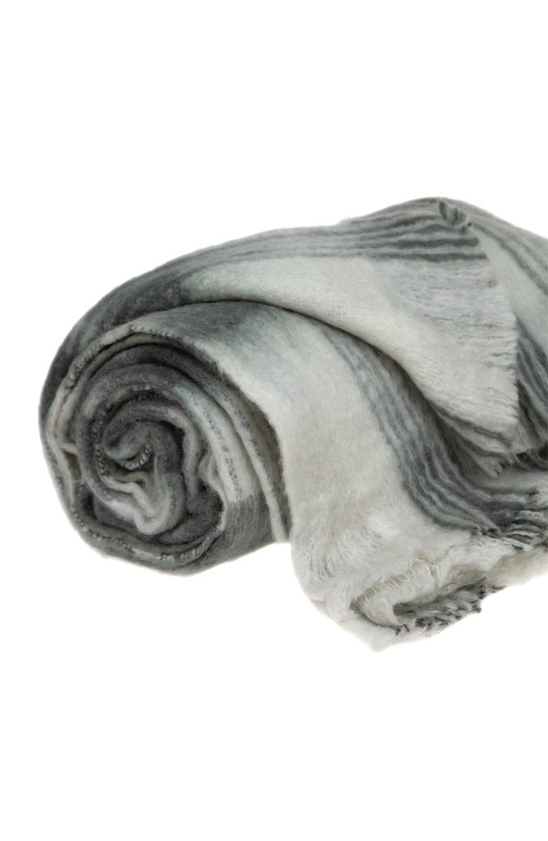 PARKLAND COLLECTION Stella Transitional White 52" x 67" Woven Handloom Throw Blanket, Alternate, color, White