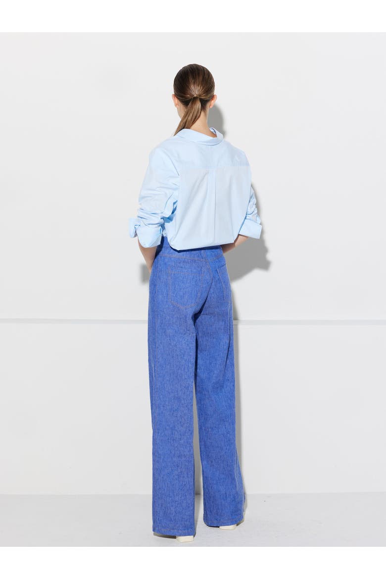Jane Stretch Denim Flare-leg High Waist Jean, Alternate, color, Blue