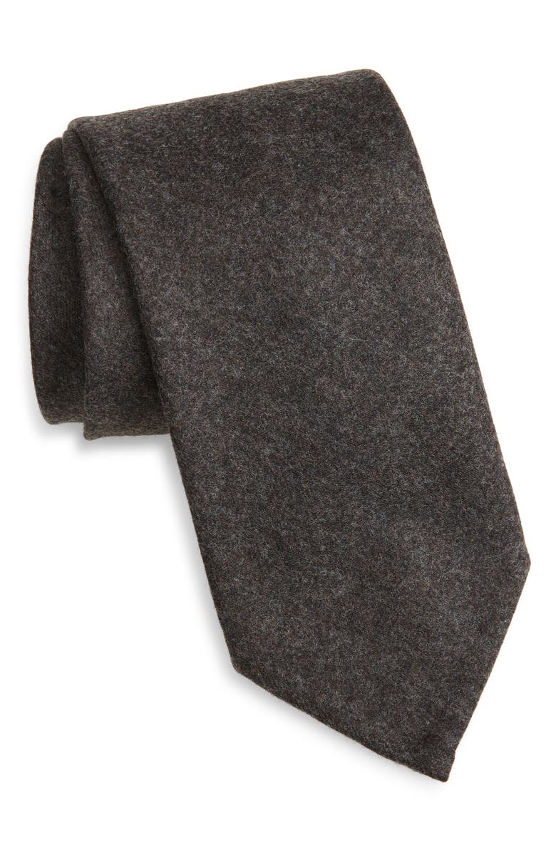 Thom Sweeney Cashmere Tie, Main, color, Brown