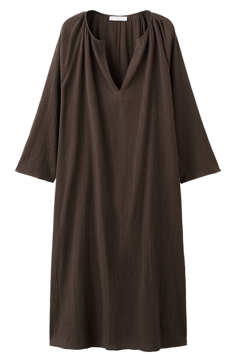 MANGO Gauze Nightgown, Alternate, color, Chocolate