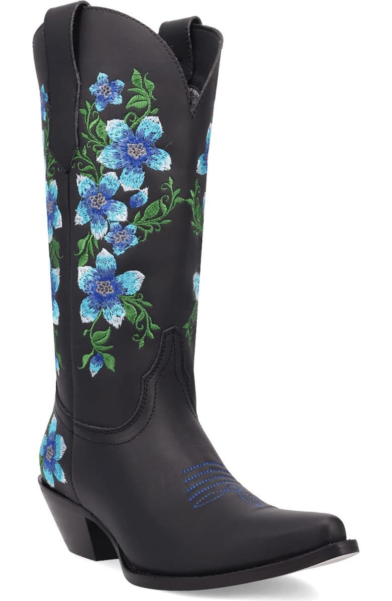 Dingo Posie Knee High Western Boot, Main, color, Black