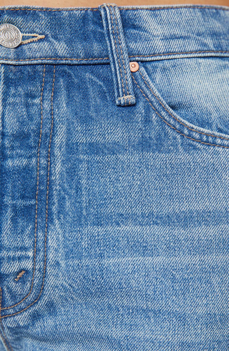 MOTHER The Dodger Button Sneak Wide Leg Jeans, Alternate, color, 