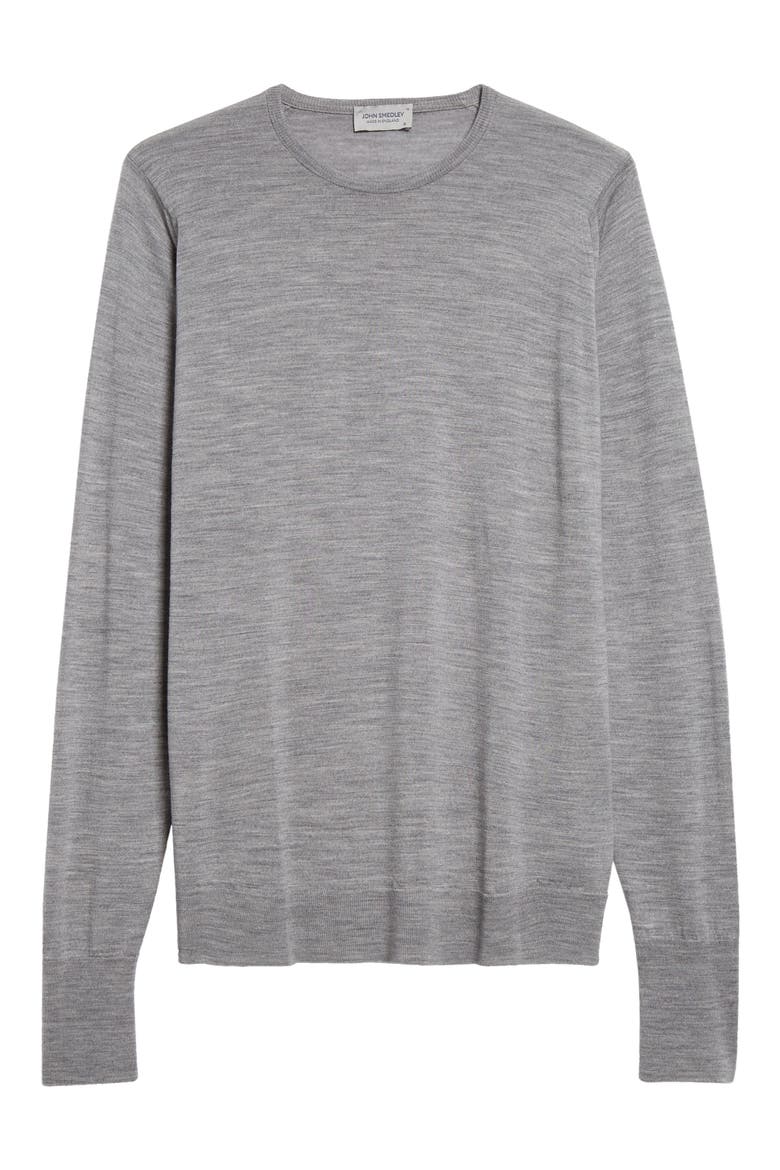 Marcus Virgin Wool Crewneck Sweater, Alternate, color, SILVER