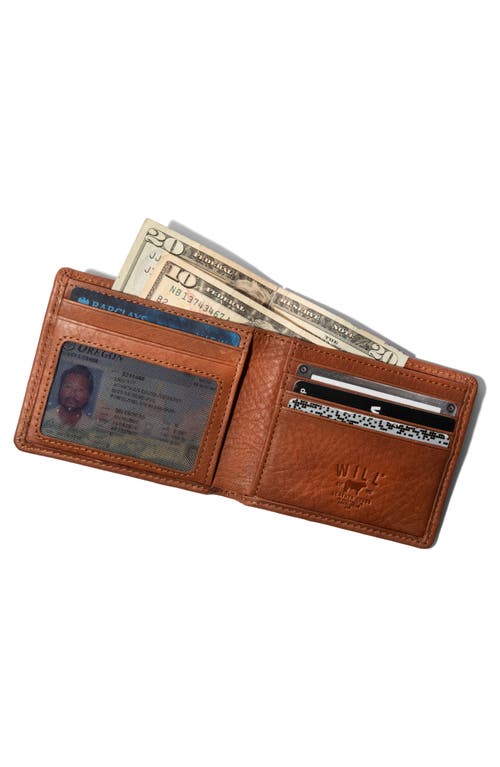 Will Leather Goods Classic Leather Bifold Wallet In Brown