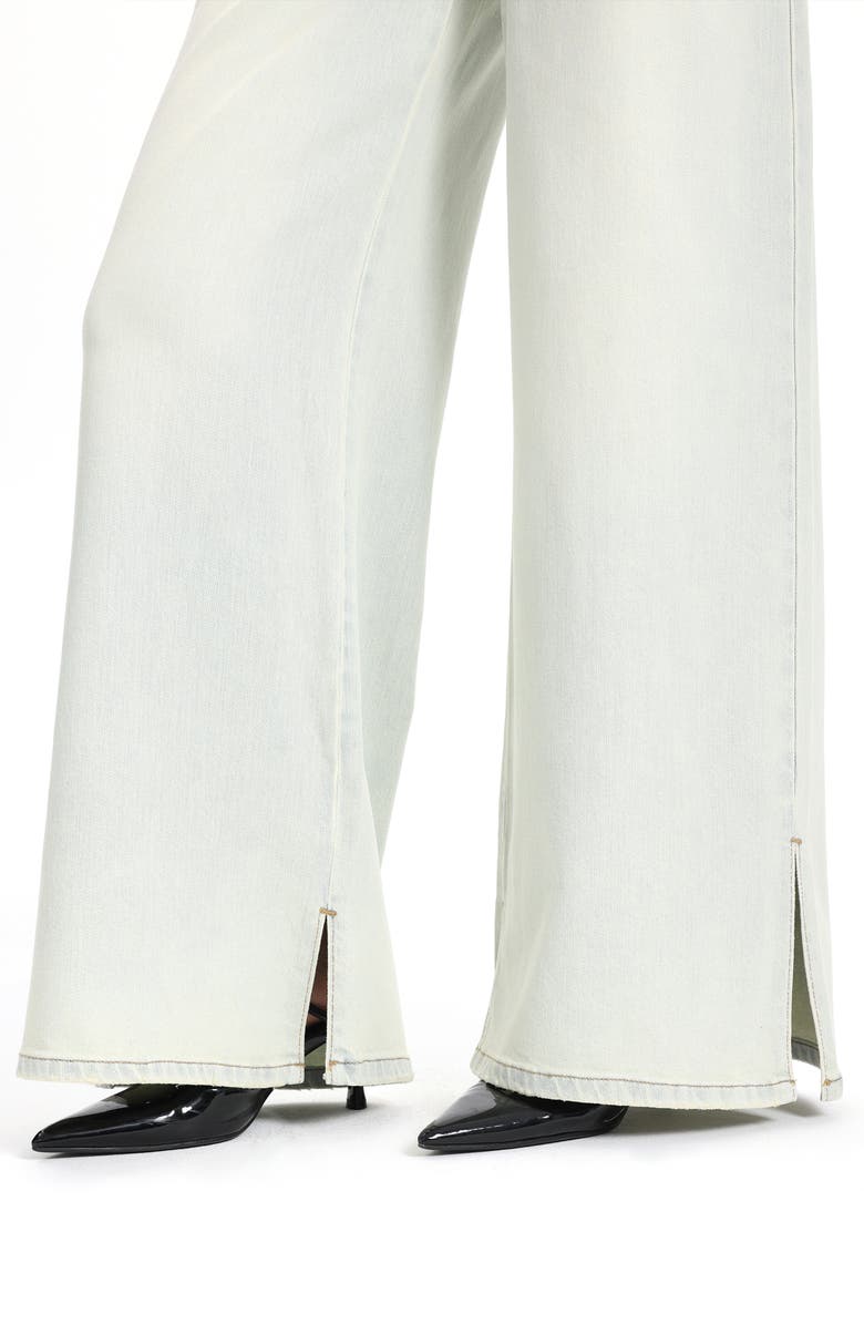 Bayeas Side Slit Wide Leg Jeans, Alternate, color, Light Blue