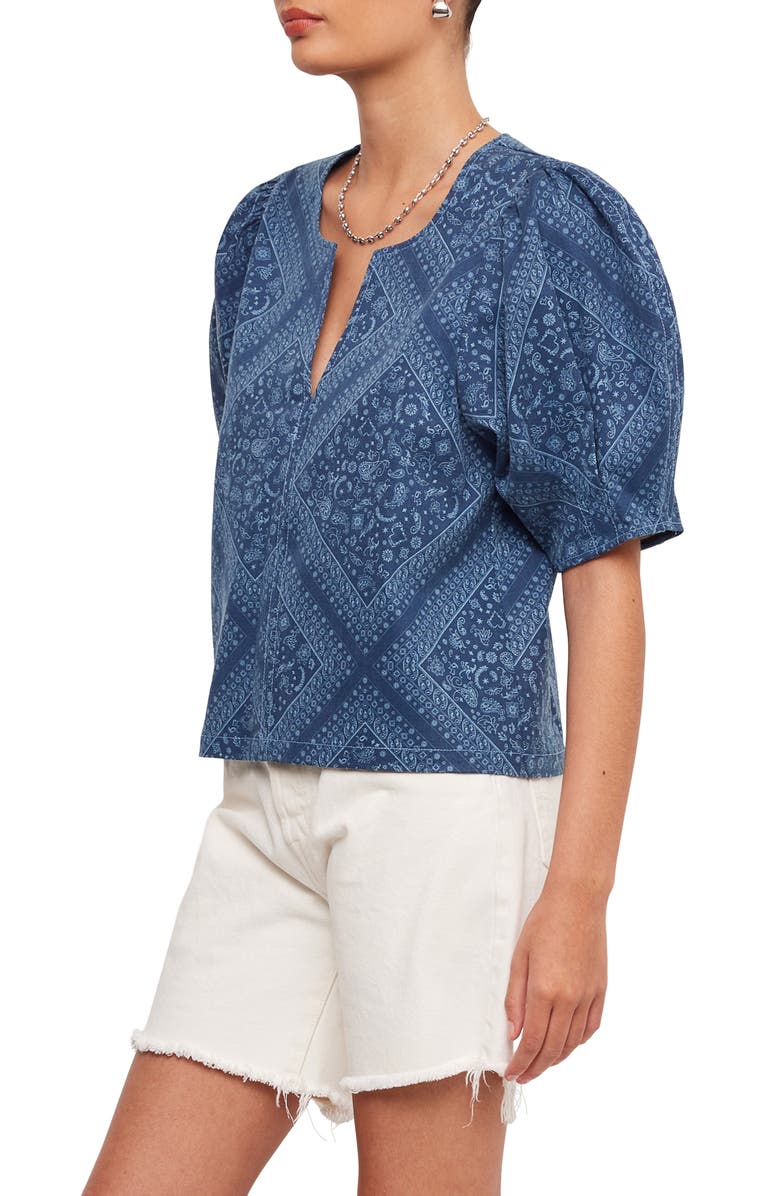FIFTEEN TWENTY Print Puff Shoulder Top, Alternate, color, Print