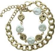OLIVIA WELLES Lala Mixed Chain Bracelet Set
