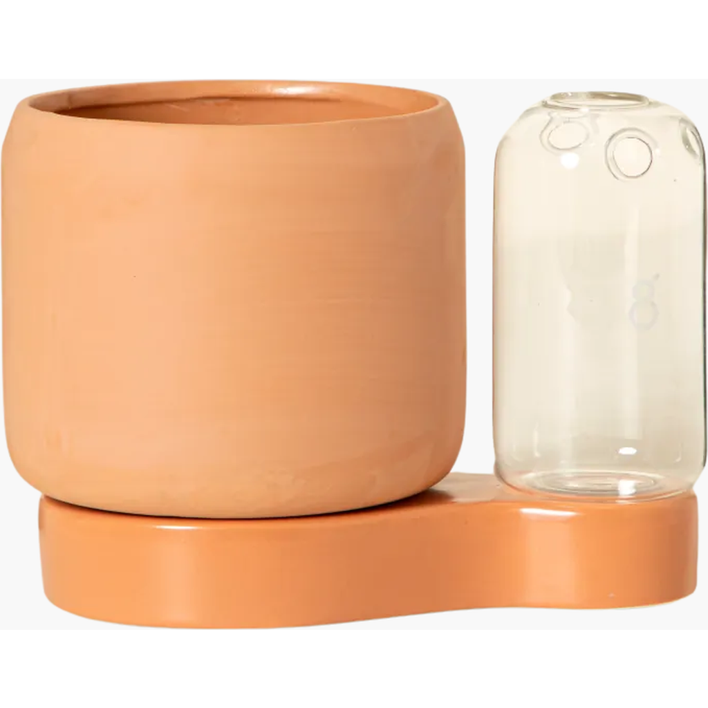 Uncommon Goods Self-watering Planter And Propagation Station In Light Brown