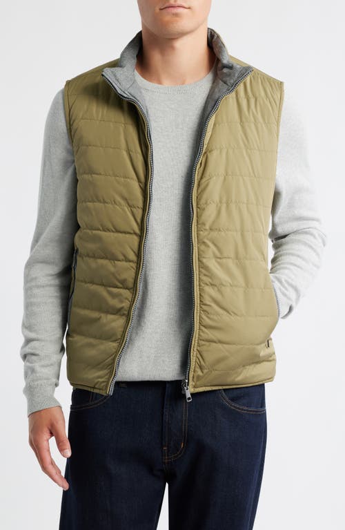 Scott Barber Reversible Quilted Vest In Gray
