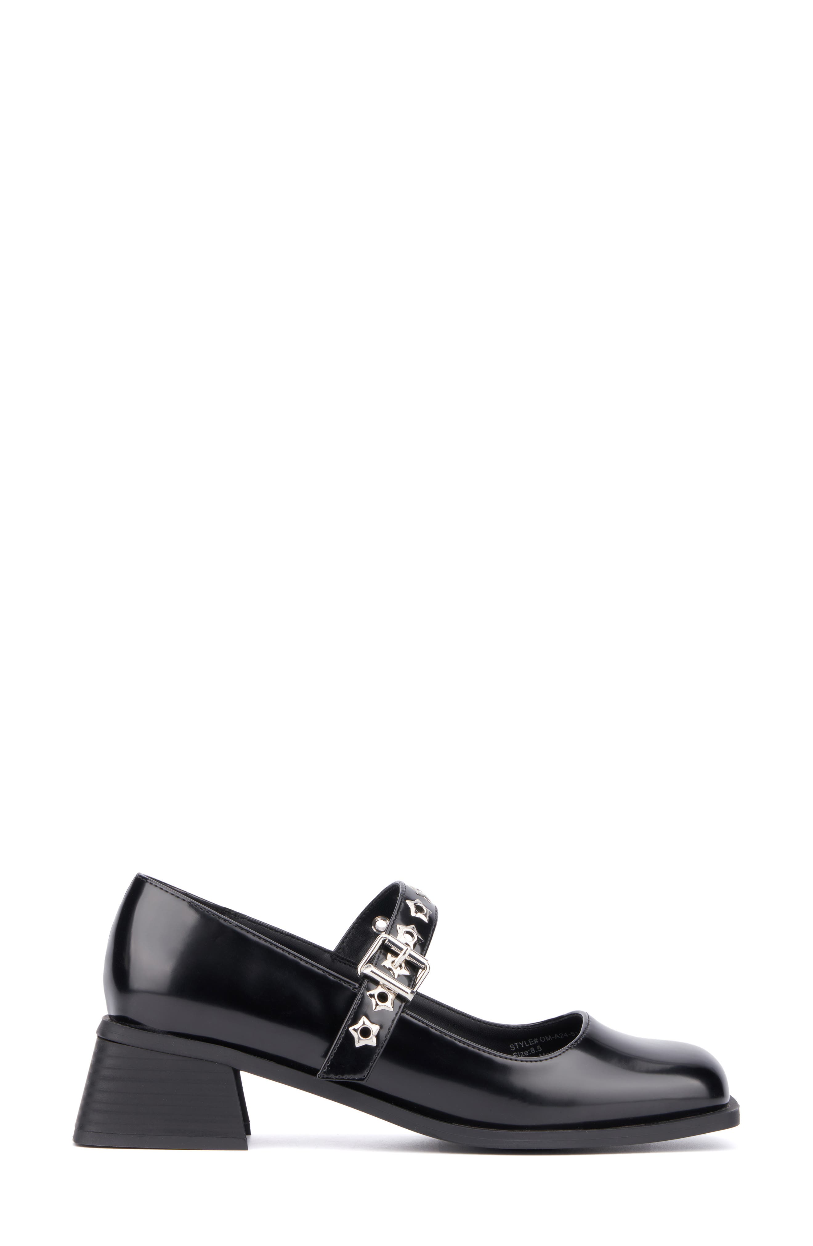 OLIVIA MILLER Asteroid Mary Jane Flat, Alternate, color, Black